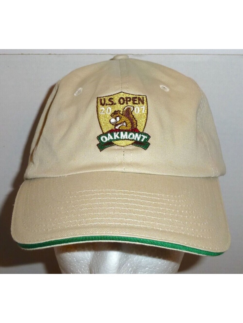 U.S. Open Oakmont 2007 Hat - USGA Member PGA Golf Cap - Beige Strapback One Size